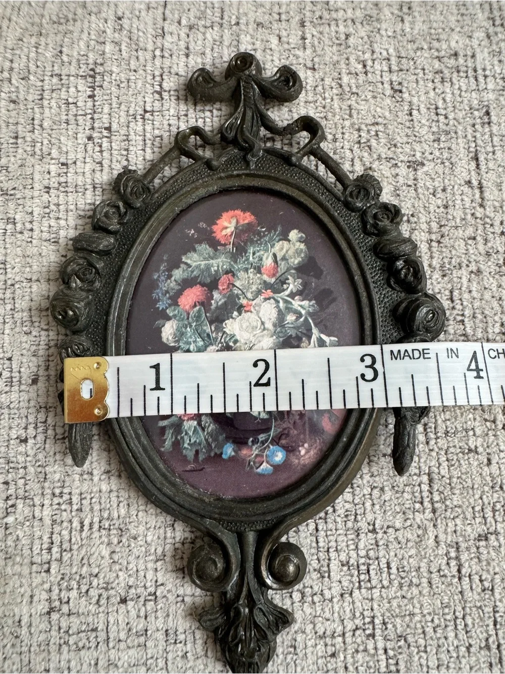 Vintage Italian Ornate Floral Wall Plaque - Unbranded